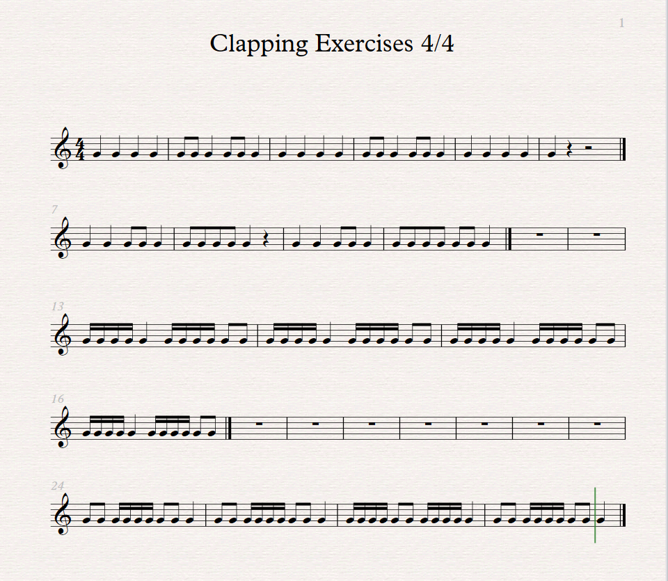 Clapping exercises