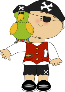 pirate boy and parrot